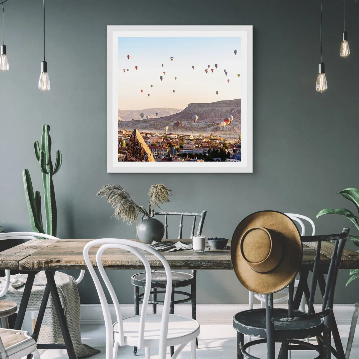 Poszter fekete keretben - Mint a hajók az égen - 50x50 cm