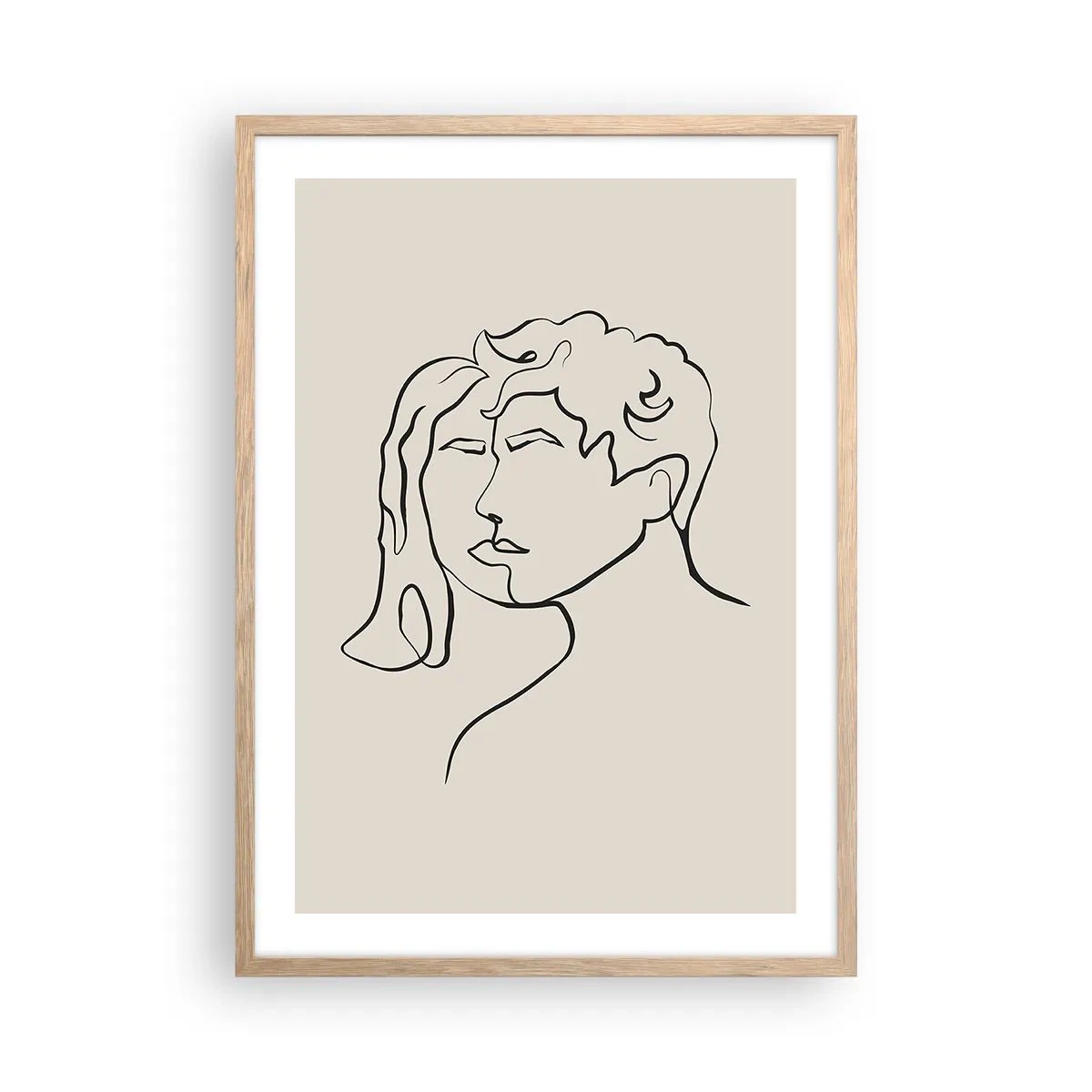 Poszter világos tölgy keretben - És egységgé vált - 50x70 cm