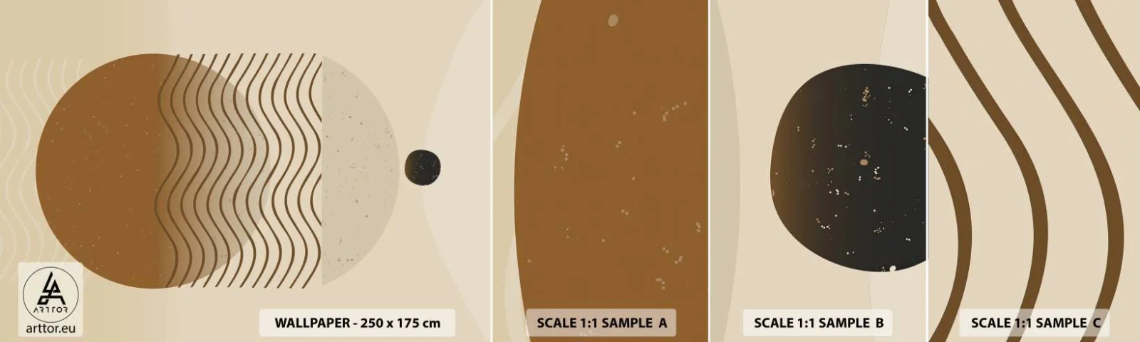 Fotótapéta Minta Öntapadós Deluxe Sticker - A geometriai formák eredetéről - Absztrakció, Darab, Minimalizmus - 100x30 cm