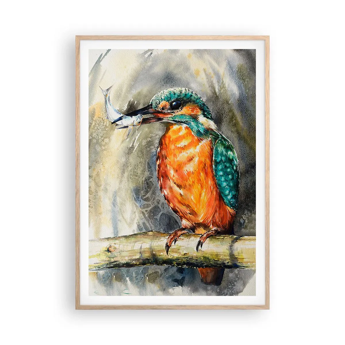 Poszter világos tölgy keretben - A természet törvénye - 70x100 cm