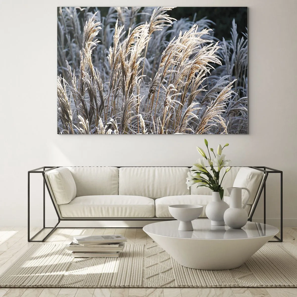 Üveg kép - Zúzmarába öltözött - 100x70 cm