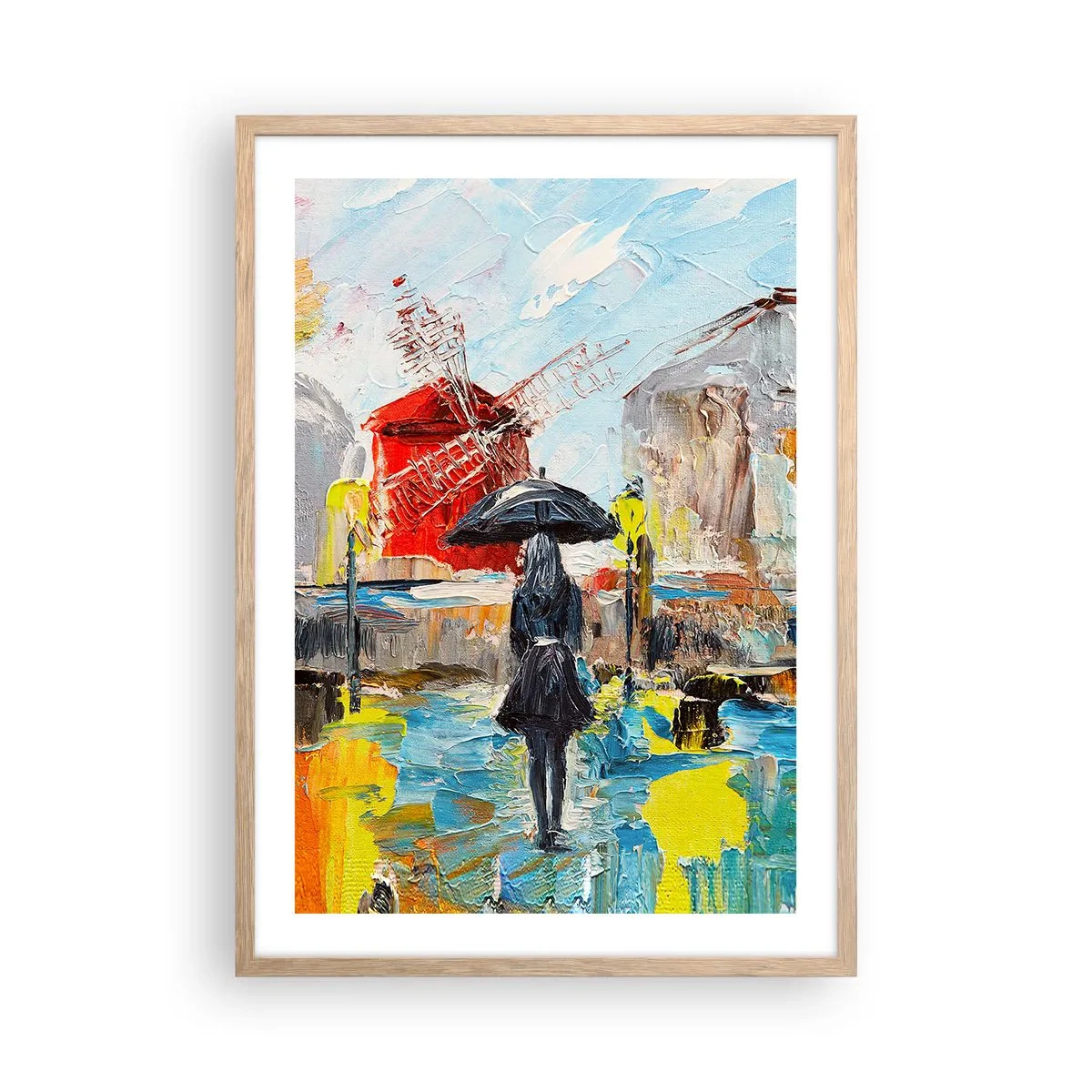 Poszter világos tölgy keretben - Párizsi legendák - 50x70 cm