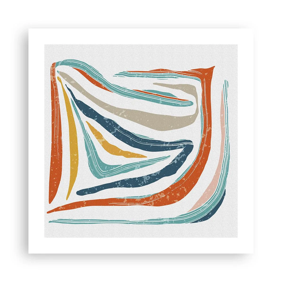 Poszter - Barátságosan mosolygó absztrakció - 50x50 cm