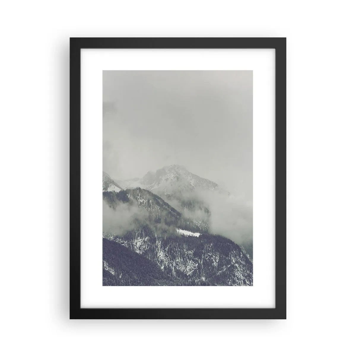 Poszter fehér keretben - Ködös völgy - 30x40 cm