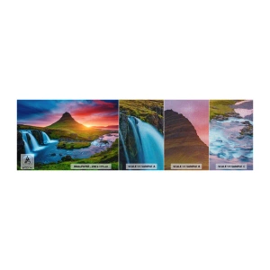 Fotótapéta Minta Premium Canvas - Izland - tűz és víz - Tájkép, Izland, Kirkjufellsfoss - 100x30 cm