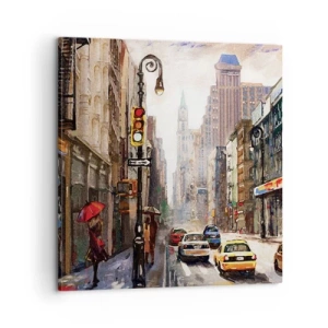 Vászonkép - New York – esőben is színes - 60x60 cm