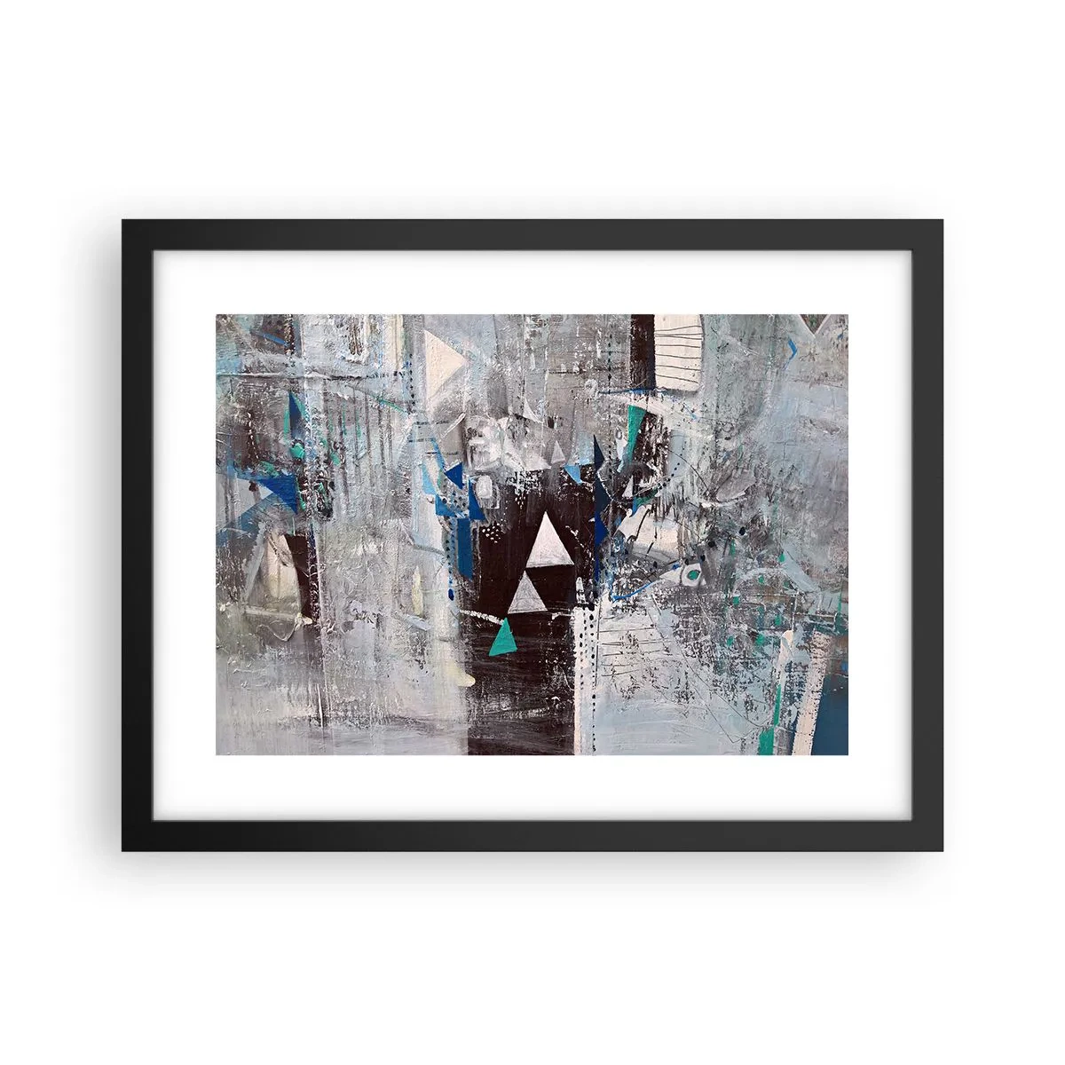 Poszter fehér keretben - A háromszögek felülíró sorrendje - 40x30 cm