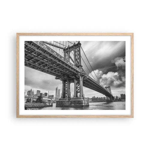 Poszter világos tölgy keretben - A város szívébe - 70x50 cm