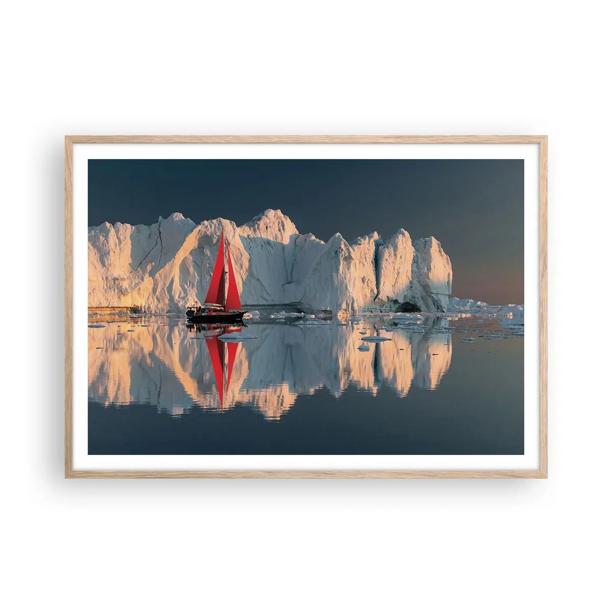 Poszter világos tölgy keretben - A világ peremén - 100x70 cm