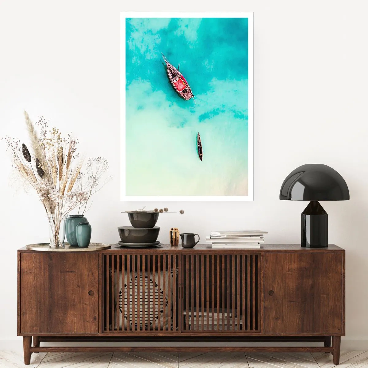 Poszter - A Zanzibár strandjain, amikor sok a víz... - 61x91 cm