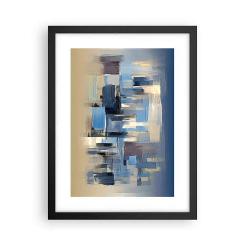Poszter fehér keretben - Kék építmény - 30x40 cm