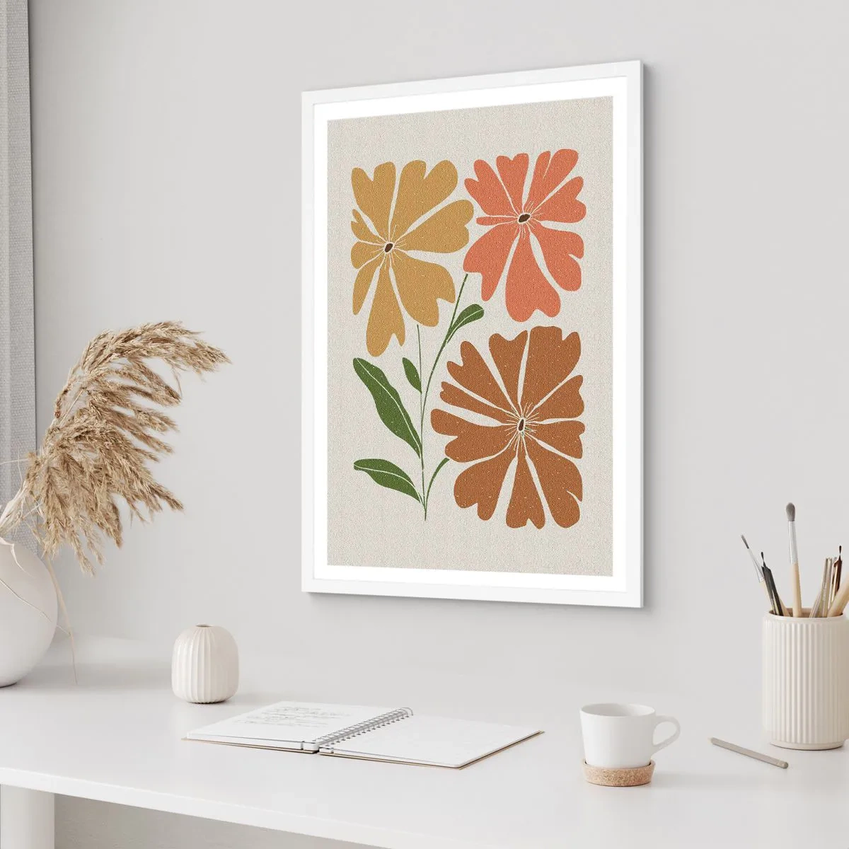 Poszter fekete keretben - Természet és geometria - 70x100 cm