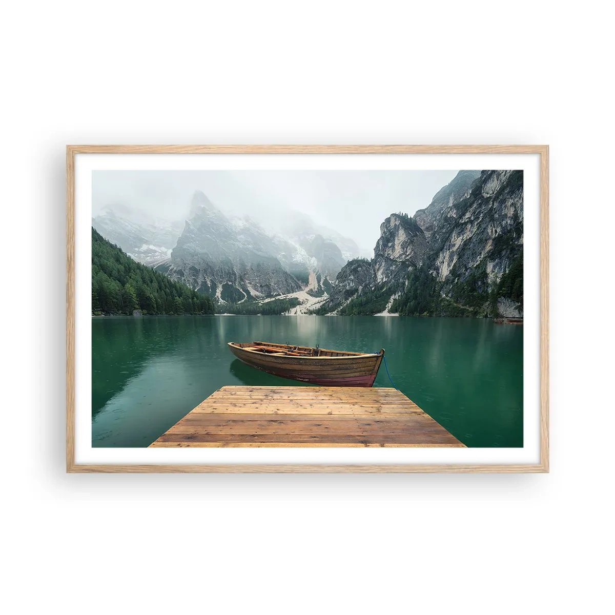 Poszter világos tölgy keretben - "És a homlok büszke sziklái" - 91x61 cm