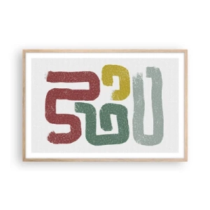 Poszter világos tölgy keretben - Egy ismeretlen nyelven - 91x61 cm