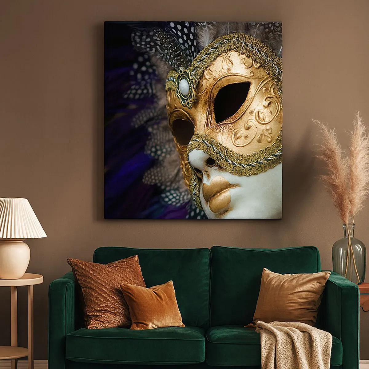 Vászonkép - Velencei portré aranyban - 30x30 cm