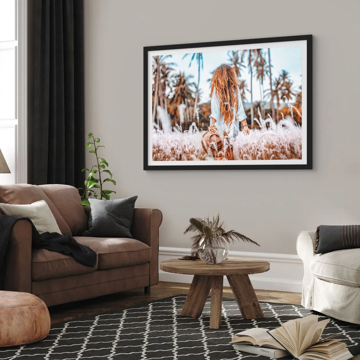 Poszter fehér keretben - Fűbolyhból született - 70x50 cm