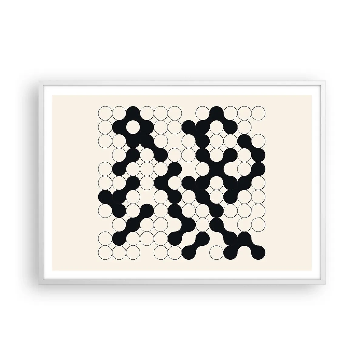 Poszter fekete keretben - Kínai játék - variáció - 100x70 cm