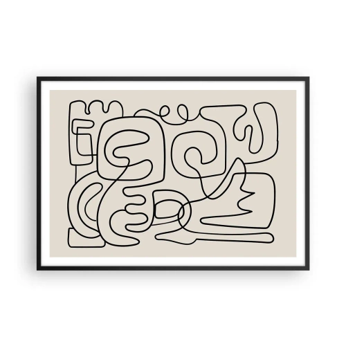 Poszter fehér keretben - A nyomonkövetésben - 100x70 cm