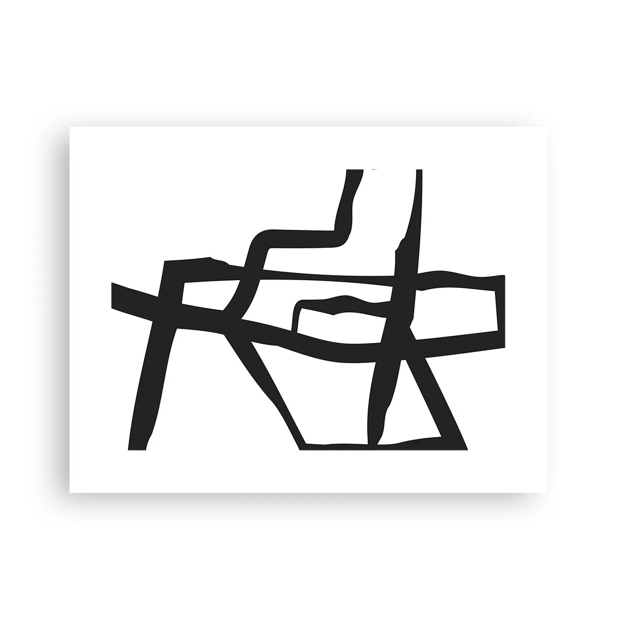 Poszter - Fekete-fehér konstrukció - 40x30 cm