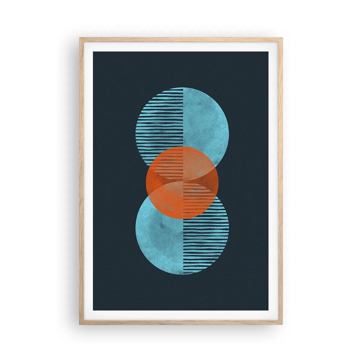 Poszter világos tölgy keretben - Szimmetrikus kompozíció - 70x100 cm