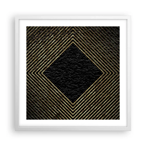Poszter fekete keretben - Geometria glamour stílusban - 50x50 cm