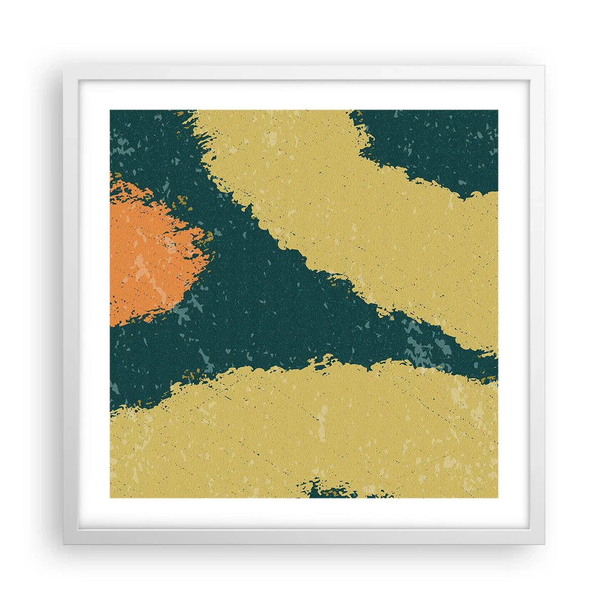 Poszter fekete keretben - Absztrakció - lassú mozgás - 50x50 cm