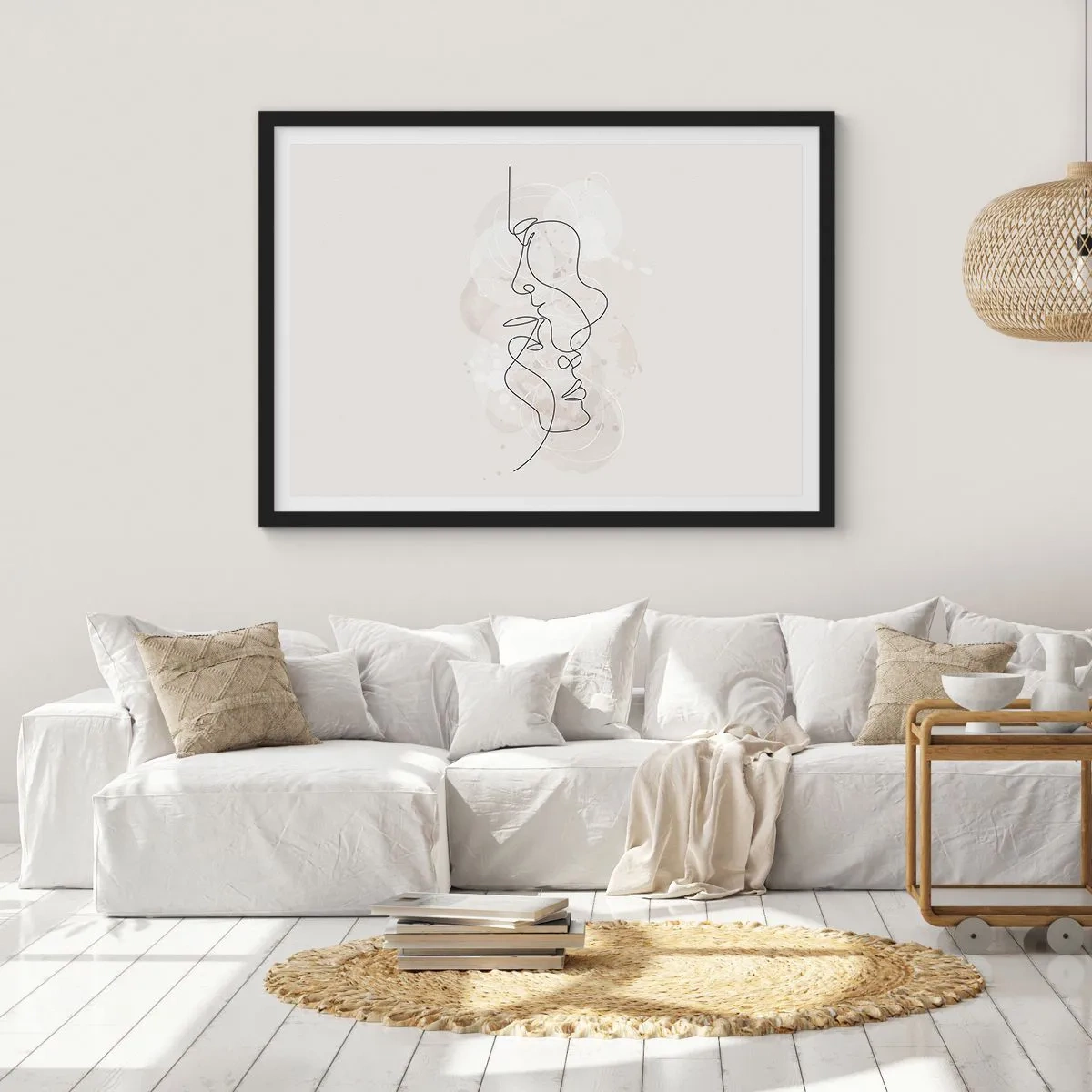 Poszter fehér keretben - Ölelésbe gabalyodva - 70x50 cm