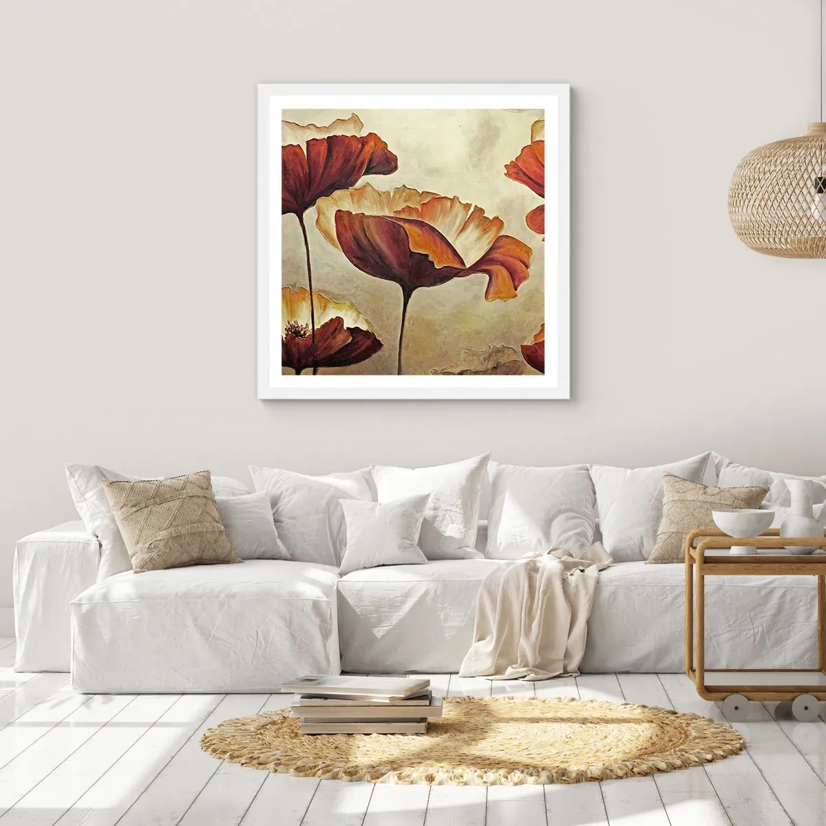 Poszter fekete keretben - Rét - 60x60 cm