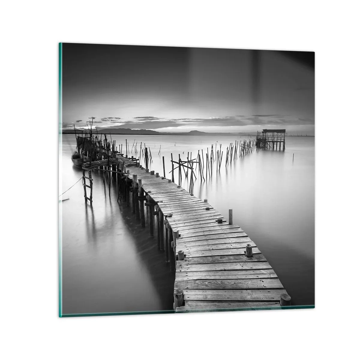 Üveg kép - Egy elfeledett part békéje - 60x60 cm