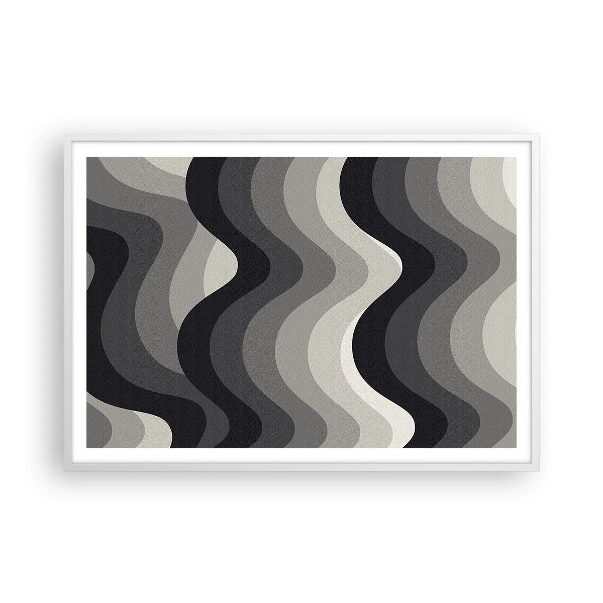 Poszter fekete keretben - Hullám a hullám után - 100x70 cm