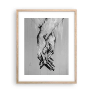 Poszter világos tölgy keretben - Kezdet… - 40x50 cm