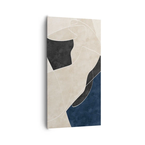 Vászonkép - Absztrakt kompozíció - az árnyalatok kontrasztja - 65x120 cm