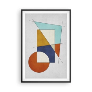 Poszter fehér keretben - Absztrakció: modernista szórakozás - 61x91 cm