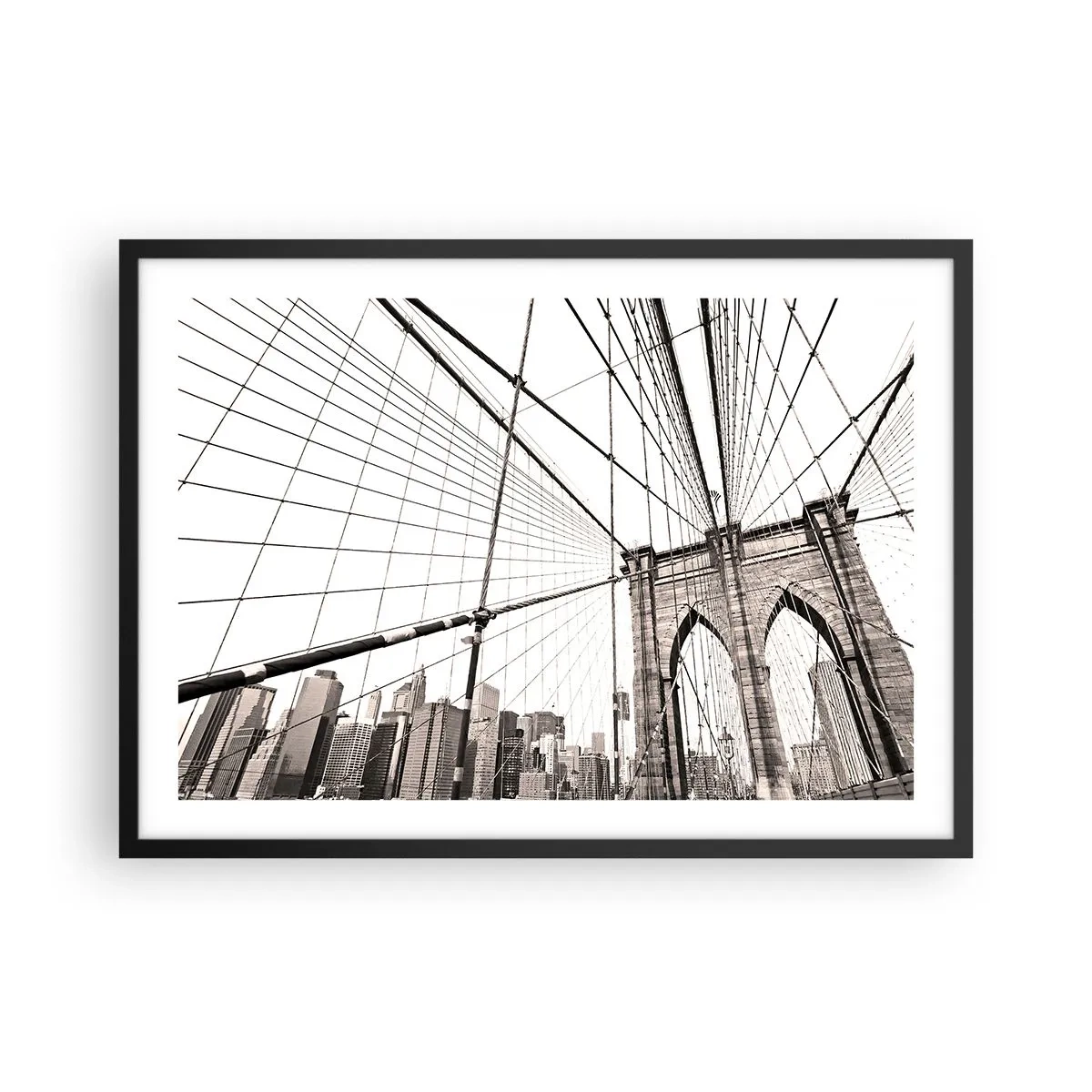 Poszter fehér keretben - New York-i katedrális - 70x50 cm