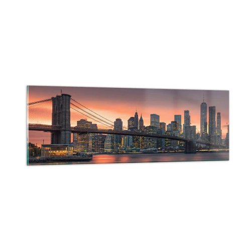 Üveg kép - Lila csendbe merülve - 90x30 cm