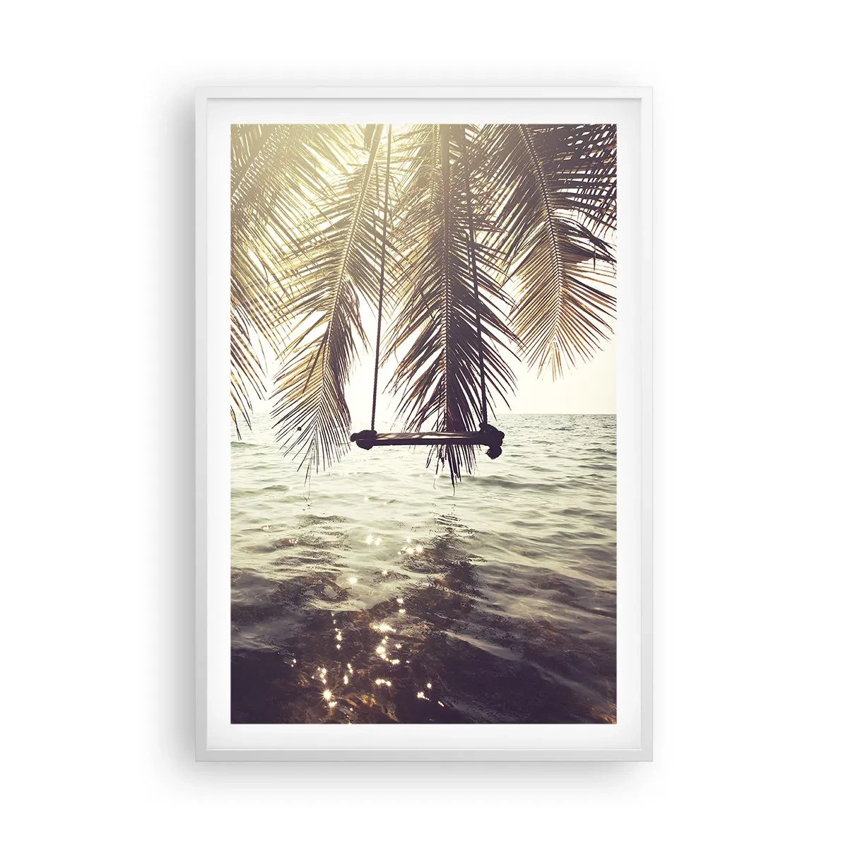 Poszter fekete keretben - Tetszés szerint hintázhat a felhők között - 61x91 cm