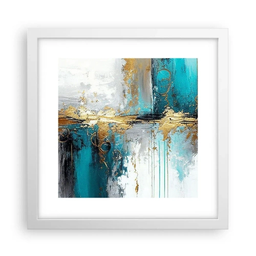 Poszter fekete keretben - Minden áramlik - 30x30 cm