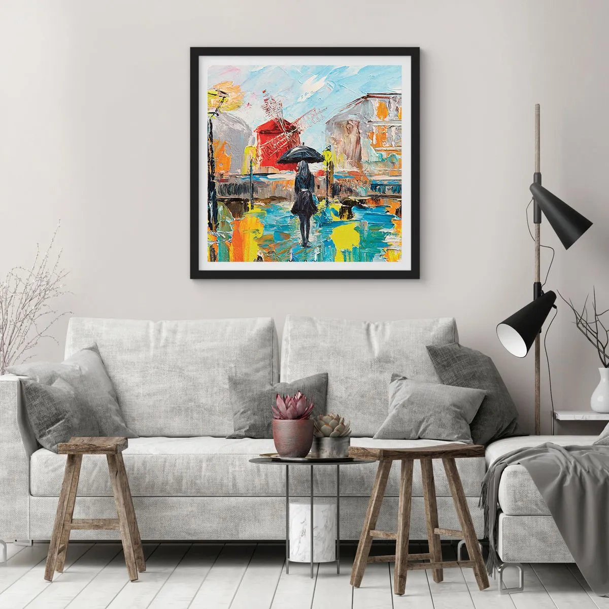 Poszter fehér keretben - Párizsi legendák - 50x50 cm