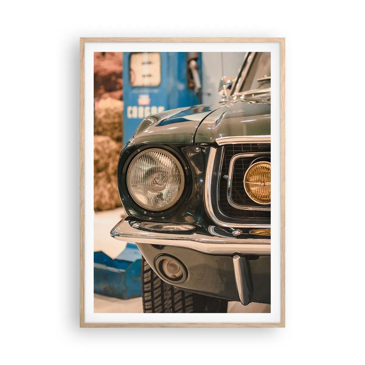 Poszter világos tölgy keretben - Találkozás a legendával - 70x100 cm