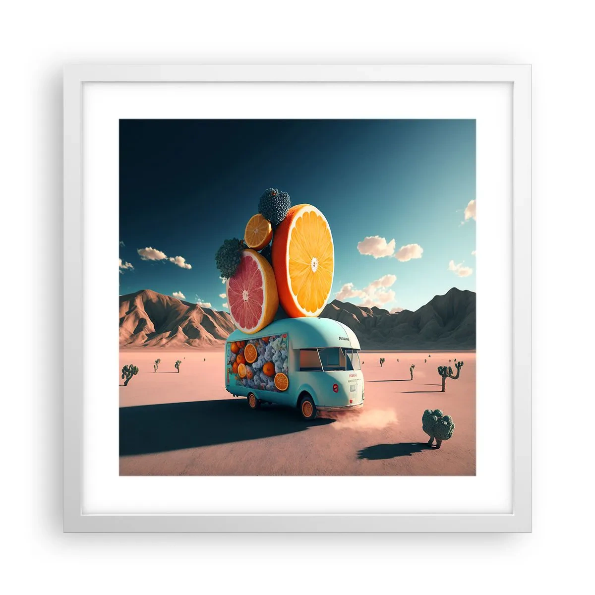 Poszter fekete keretben - A nyaralás íze - 40x40 cm