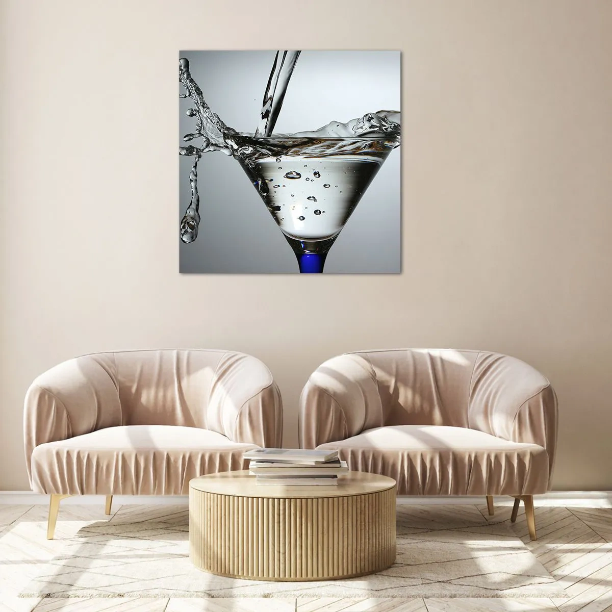 Üveg kép - A csésze peremén - 40x40 cm