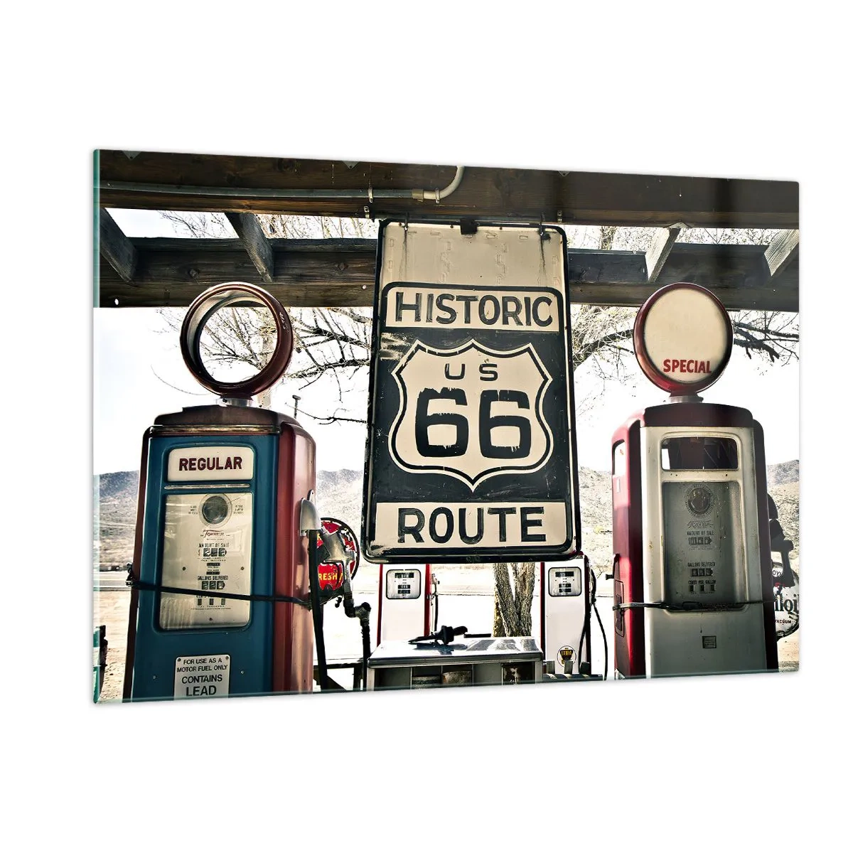 Üveg kép - Amerikai retro utazás - 120x80 cm