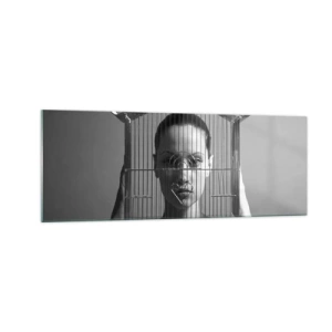 Üveg kép - Kissé szürreális portré - 140x50 cm
