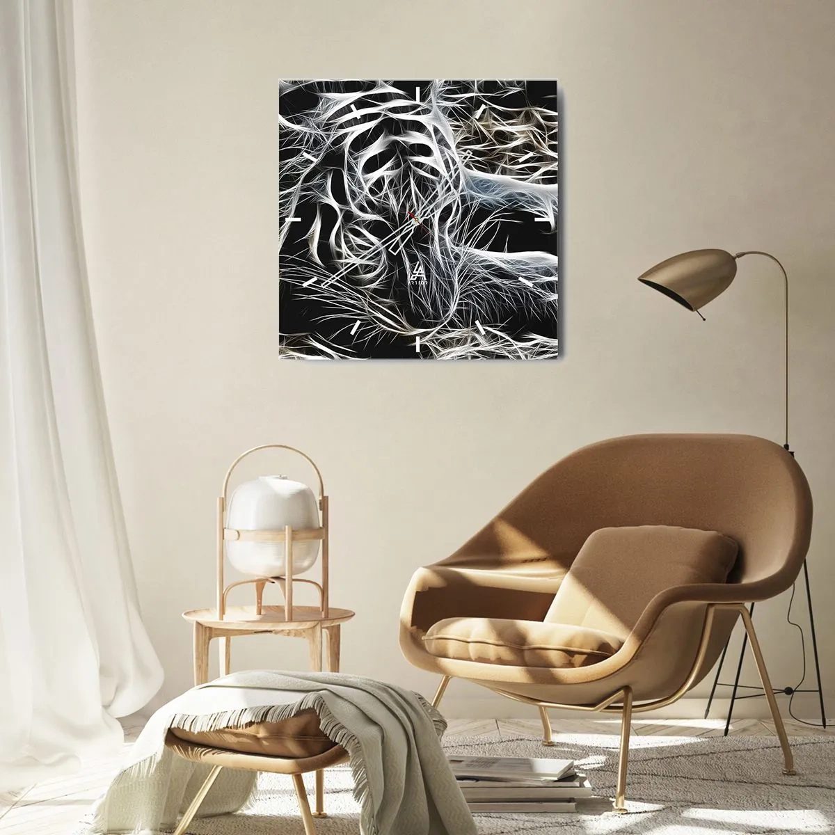 Falióra, Óra - Tanulmány a macska könnyedségéről - 40x40 cm