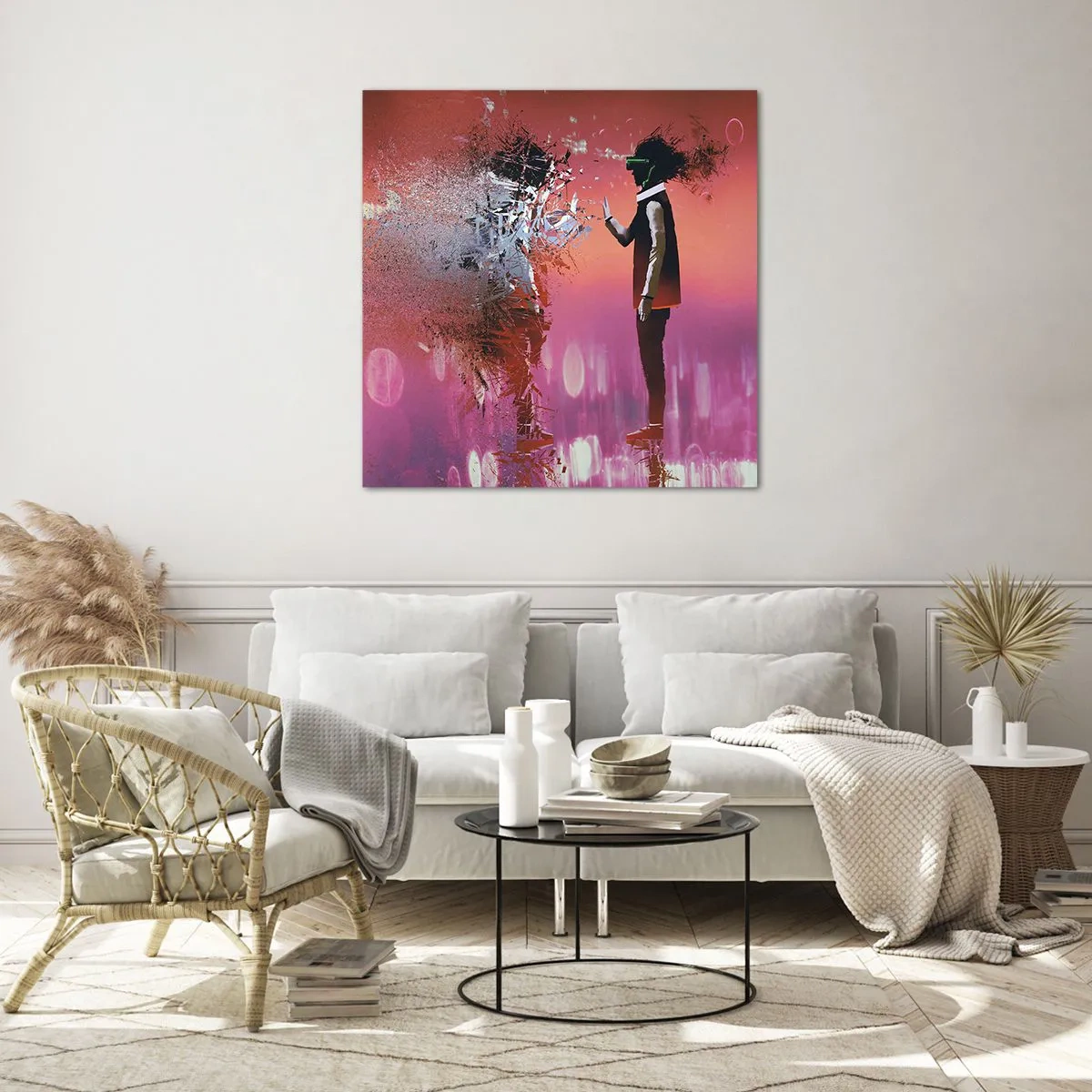 Üveg kép - Tudsz magadba nézni? - 30x30 cm