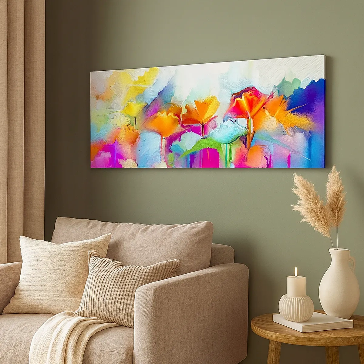 Vászonkép - Kivirágzott a szivárvány - 30x30 cm