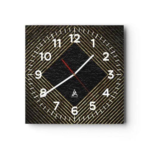 Falióra, Óra - Geometria glamour stílusban - 40x40 cm