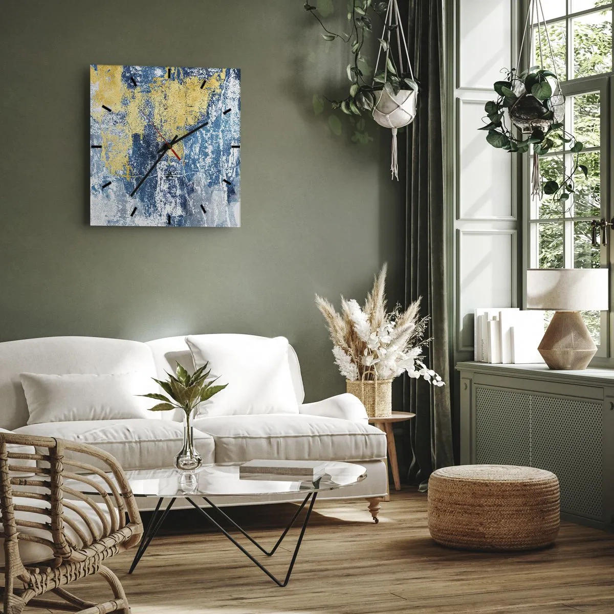 Falióra, Óra - Derűs absztrakció - 30x30 cm