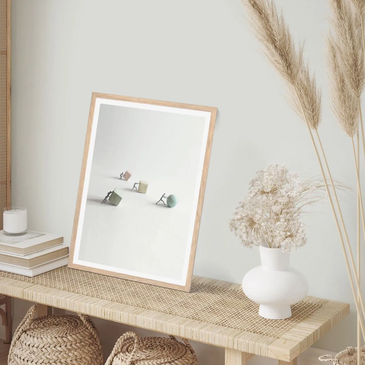 Poszter világos tölgy keretben - Maga az élet - 40x50 cm