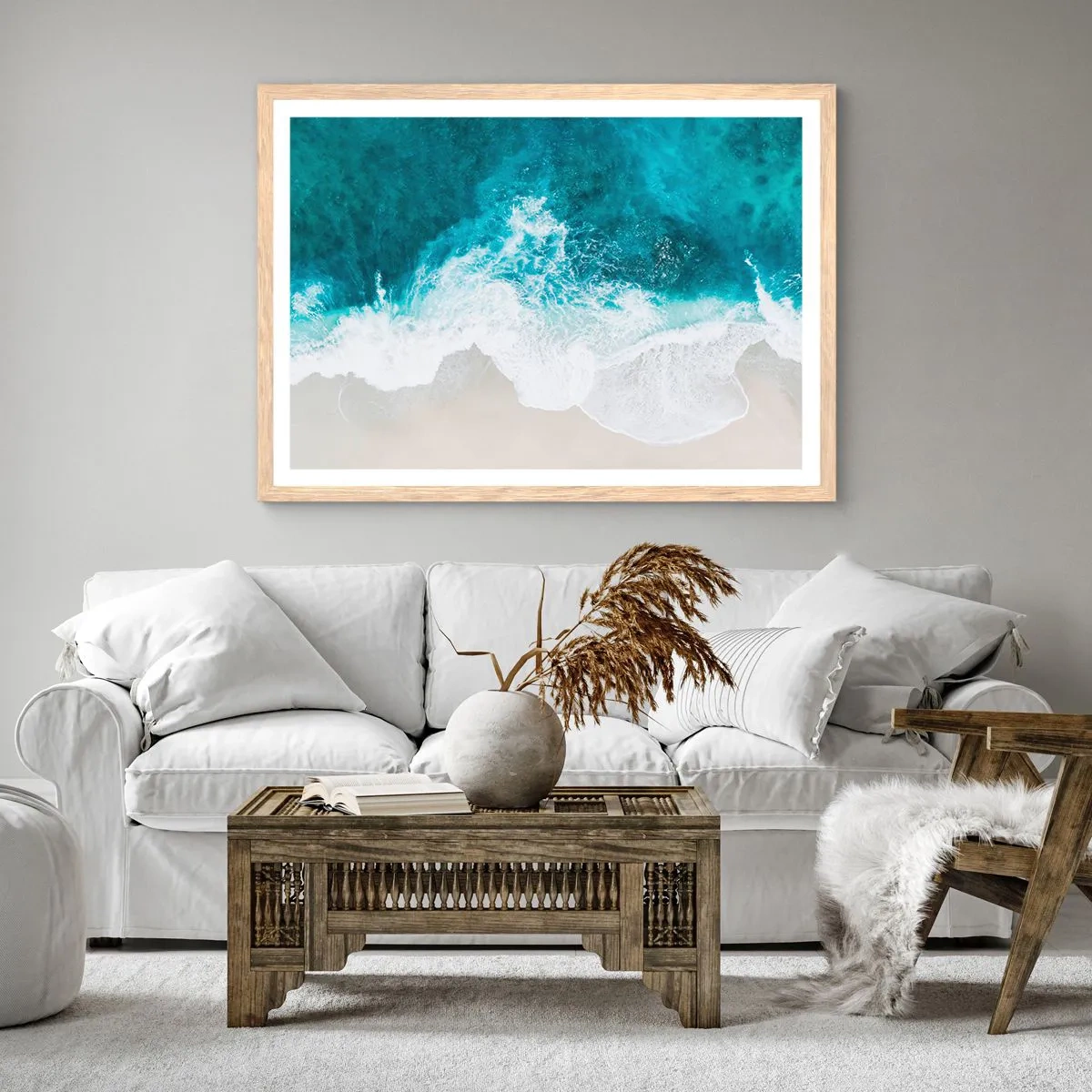 Poszter világos tölgy keretben - Természetes simogatás - 40x30 cm